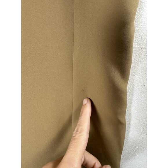 Vince Camel Tan 100% Silk Mini Shift Dress Minimalist Quiet Luxury Effortless 10 - Picture 3 of 10